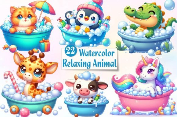 Charming Animal Clipart: Designing with Relaxing Critters