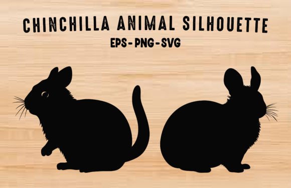 Chinchilla Animal Silhouettes Vector: Adorable Design Assets