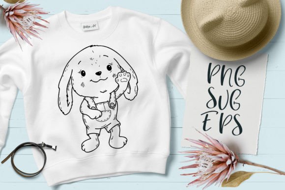 Cute Bunny Happy Baby Animal SVG: A Friendly Design Asset