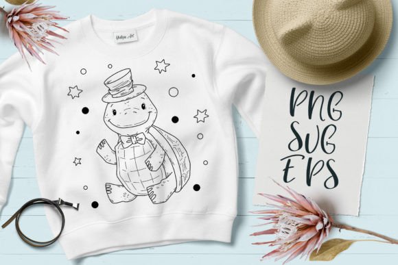 Cute Turtle Happy Baby Animal SVG: Your Go-To Design Asset