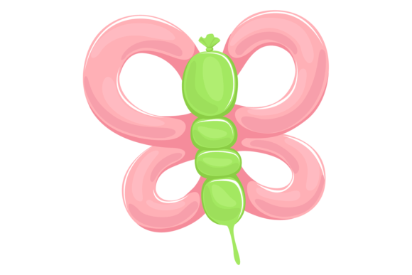 Inflatable Butterfly: A Colorful Animal Shape Balloon Font