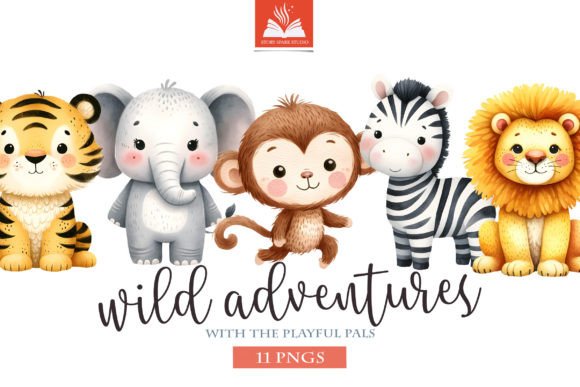 Jungle Animal Clipart: Safari PNGs for Playful Design