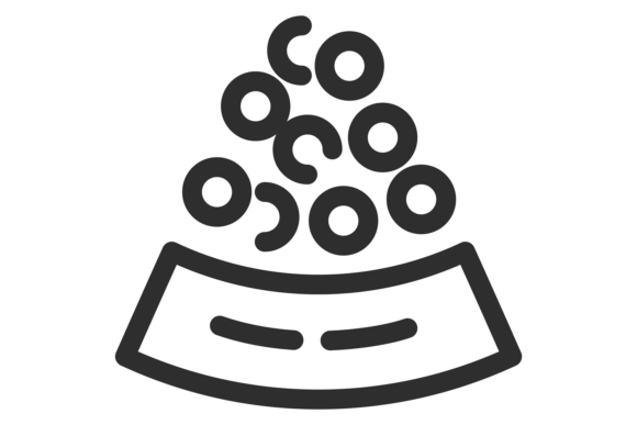 Pet Food in Bowl Line Icon: A Designer's Guide to Animal Nutri
