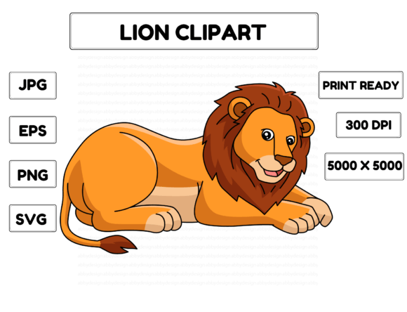 Unleash Creativity with Lion Animal Cartoon Colored Clipart
