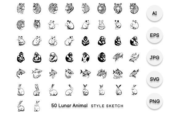 Unleashing the Spirit: Using Lunar Animal Element Draw Black in Your Designs