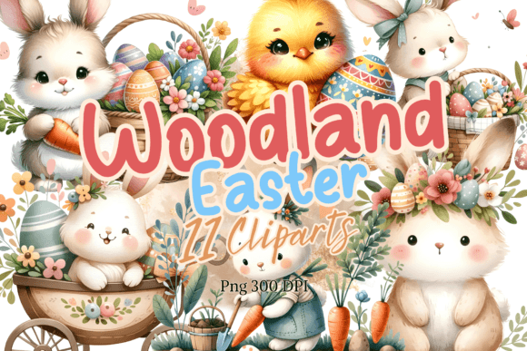 Woodland Animal Easter Day Watercolor: A Designer's Delight